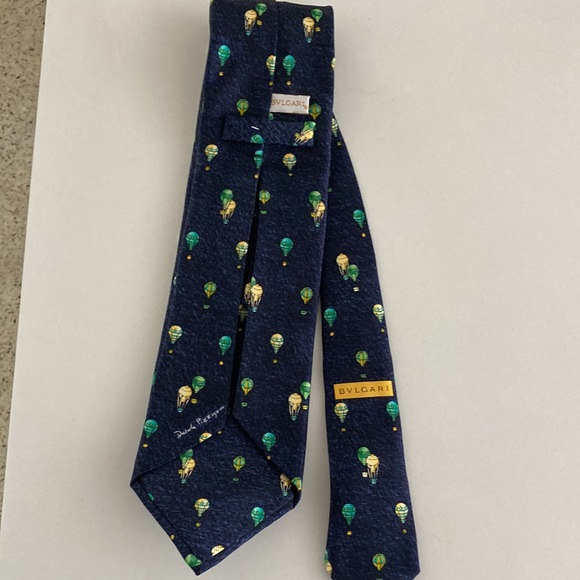 Bvlgari Balloon tie - never worn. Perfect condition w/leather case - Picture 2 of 7